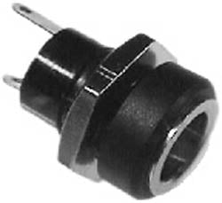DC POWER JACK 2.1MM CHMT PLASTIC 8MM MOUNTING HOLE