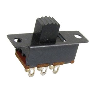 SLIDE SWITCH 2P2T ON-ON SOL 6A/125VAC
