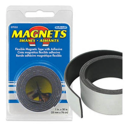 MAGNET TAPE FLEXIBLE 1INX30IN WITH ADHESIVE