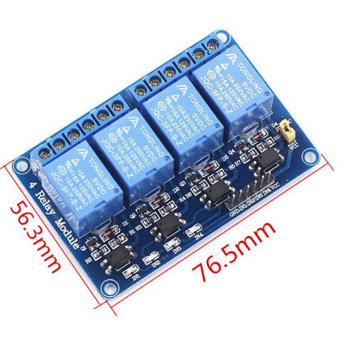 RELAY MODULE 4 CHANNEL INTERFACE MODULE 5V INPUT