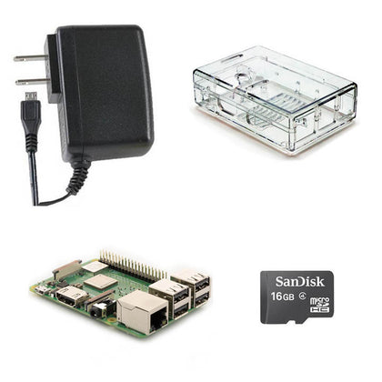 RASPBERRY PI3 B+ STARTER KIT 16G SD CARD W/OS POWER SUPPLY & CASE