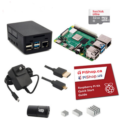 RASPBERRY PI4 B STARTER KIT 8GB 32GB MICRO SD POWERSUPPLY & CASE