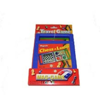 TRAVEL MAGNETIC GAMES 2-IN-1 CHESS & LUDO