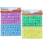 ALPHABET/NUMBER STENCIL 5/8 & 7/8IN ASSORTED COLORS