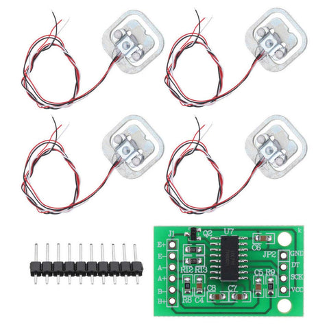 LOAD CELL WEIGHT STRAIN SENSOR KIT 50KG 4PCS WITH HX711 MODULE