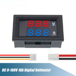 PANEL METER DIGITAL 0-100V 10A DUAL DISPLAY VOLTAGE & CURRENT