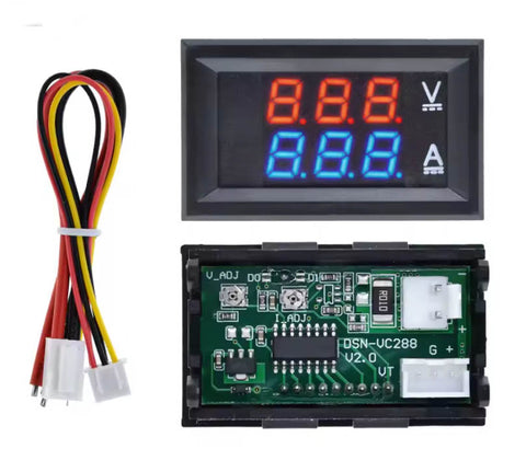 PANEL METER DIGITAL 0-100V 10A DUAL DISPLAY VOLTAGE & CURRENT