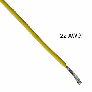 WIRE STRANDED 22AWG 1000FT YELLO TC PVC FT1 300V 105C