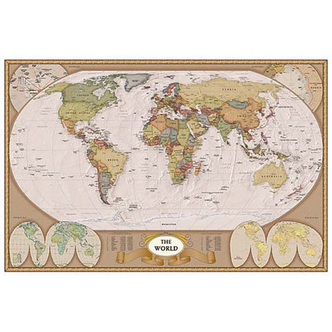 MAP OF THE WORLD POSTER 36X24 IN {{