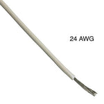 WIRE STRANDED 24AWG 100FT WHITE TC PVC FT1 300V 105C