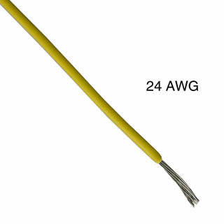 WIRE STRANDED 24AWG 100FT YELLOW TC PVC FT1 300V 105C