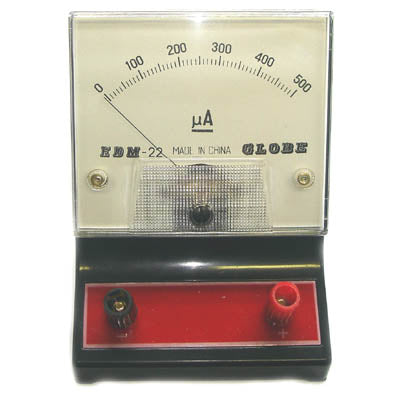 METER ANALOG BENCHTOP 0-500UA DC AMMETER EDUCATIONAL