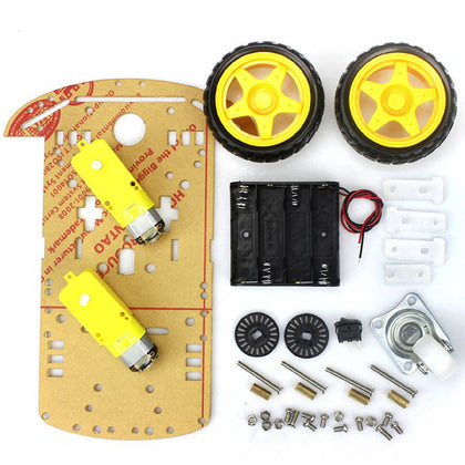 2 WHEEL DRIVE MOTOR CHASSIS BATTERY BOX KIT FOR ARDUINO