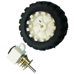 GEAR MOTOR WHEEL SET WITH 1.7IN WHEEL 6V 44MA 890RPM