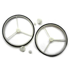 WHEEL SET SUPERLIGHT 2.5IN DIA FITS 3MM & 2MM AXLE WITH ADAPTER
