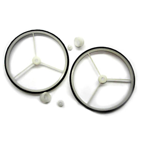 WHEEL SET SUPERLIGHT 2.5IN DIA FITS 3MM & 2MM AXLE WITH ADAPTER