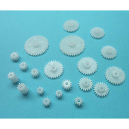 GEAR MOTORIZING PINION SET FOR 2MM SHAFT 20PCS ASSORTED