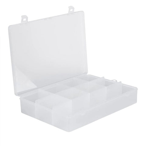 COMPONENT BOX 7.5X5X1.25IN CLEAR 9 COMPARTMENTS