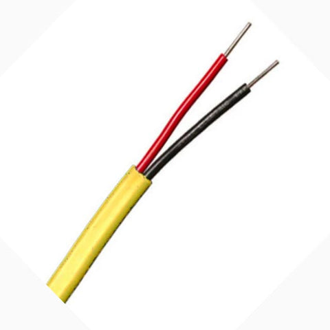 CABLE 2C 22AWG SOL UNSH 500FT CM YEL COIL
