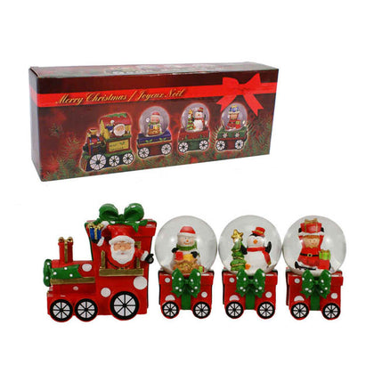 CHRISTMAS WATER BALL TRAIN SET DECORATION