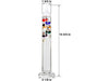 GALILEO THERMOMETER-14IN TALL WITH 5 FLOATING  SPHERESMORE STO