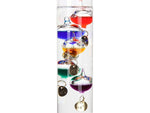 GALILEO THERMOMETER-14IN TALL WITH 5 FLOATING  SPHERES