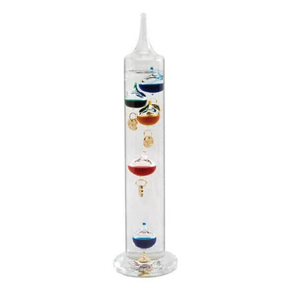 GALILEO THERMOMETER-14IN TALL WITH 5 FLOATING  SPHERESMORE STO