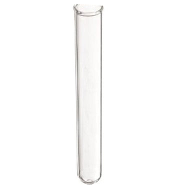 TEST TUBE GLASS 16X100MM WITH BLACK PLASTIC CAP