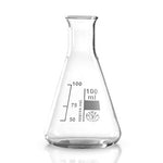 FLASK CLEAR GLASS 100ML GRADUATED