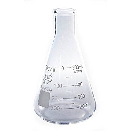 FLASK CLEAR GLASS 500ML GRADUATED