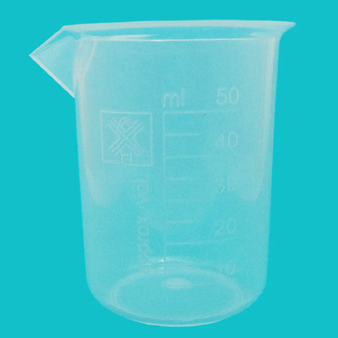 BEAKER 50ML PLASTIC GRADUATED