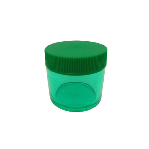 JAR CLEAR 1 OZ. PLASTIC GREEN