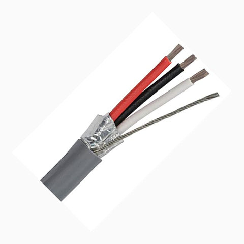 CABLE 3C 22AWG STR SHLD 300METER FT4 600V 105C GREY