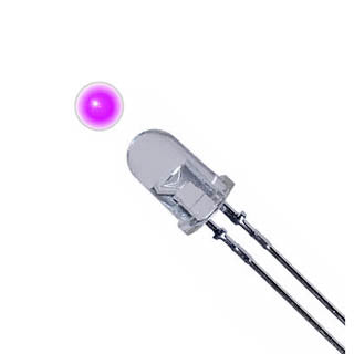 LED3 WATERCLEAR PURPLE 75MCD 3.3V 20MA