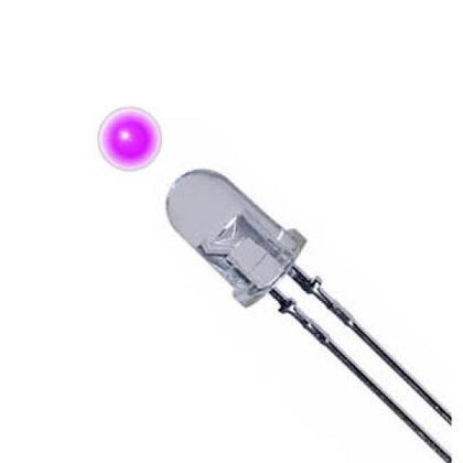 LED3 WATERCLEAR PURPLE 75MCD 3.3V 20MA