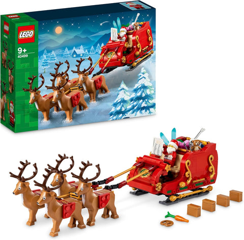 SANTA'S SLEIGH 343PCS/SET WITH SANTA FIGURINE & REINDEER