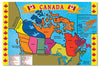 CANADA MAP FLOOR PUZZLE -AGES 3+ 24INX36IN WHEN ASSEMBLED