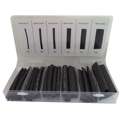 TUBING HST KIT DW 1/8 3/16 1/4 3/8 1/2 3/4IN 42PCS/SET BLACK