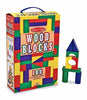 WOOD BLOCK SET {{100 COLORFUL SHAPED BLOCKS