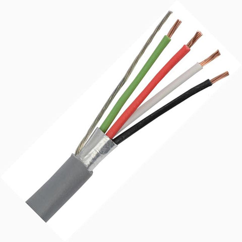 CABLE 4C 22AWG STR SHLD 30METER FT4 600V 105C GREY