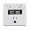 WALL TAP 1-OUTLET INDOOR WIFI W/2 USB PORTS PROGRAMMABLE TIMER