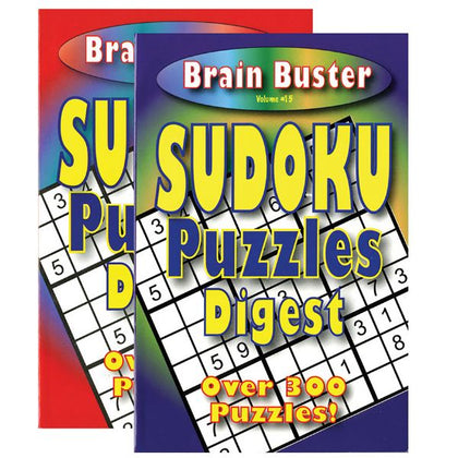 SUDOKU BOOKS BRAIN BUSTER OVER 200 PUZZLES 2 BOOKS/SET
