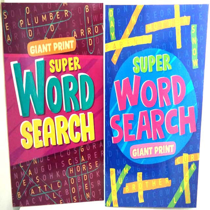 WORD SEARCH GIANT PRINT 2 BOOKS PER SET