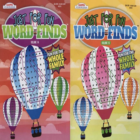 JUST FOR FUN WORD FINDS 2 BOOKS PER SET