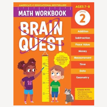 BRAIN QUEST MATH WORKBOOK GRAD 2