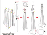 CN TOWER METAL EARTH 3D LASER CUT MODEL
