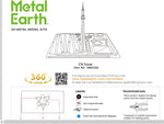 CN TOWER METAL EARTH 3D LASER CUT MODEL