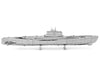 GERMAN U-BOAT TYPE XXI TWO SHEET 3D METAL MODEL KITS