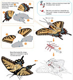 BUTTERFLY SWALLOWTAIL {{METAL EARTH 3D LASER CUT MODEL