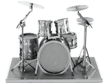 DRUM SET METAL EARTH 3D LASER CUT MODEL